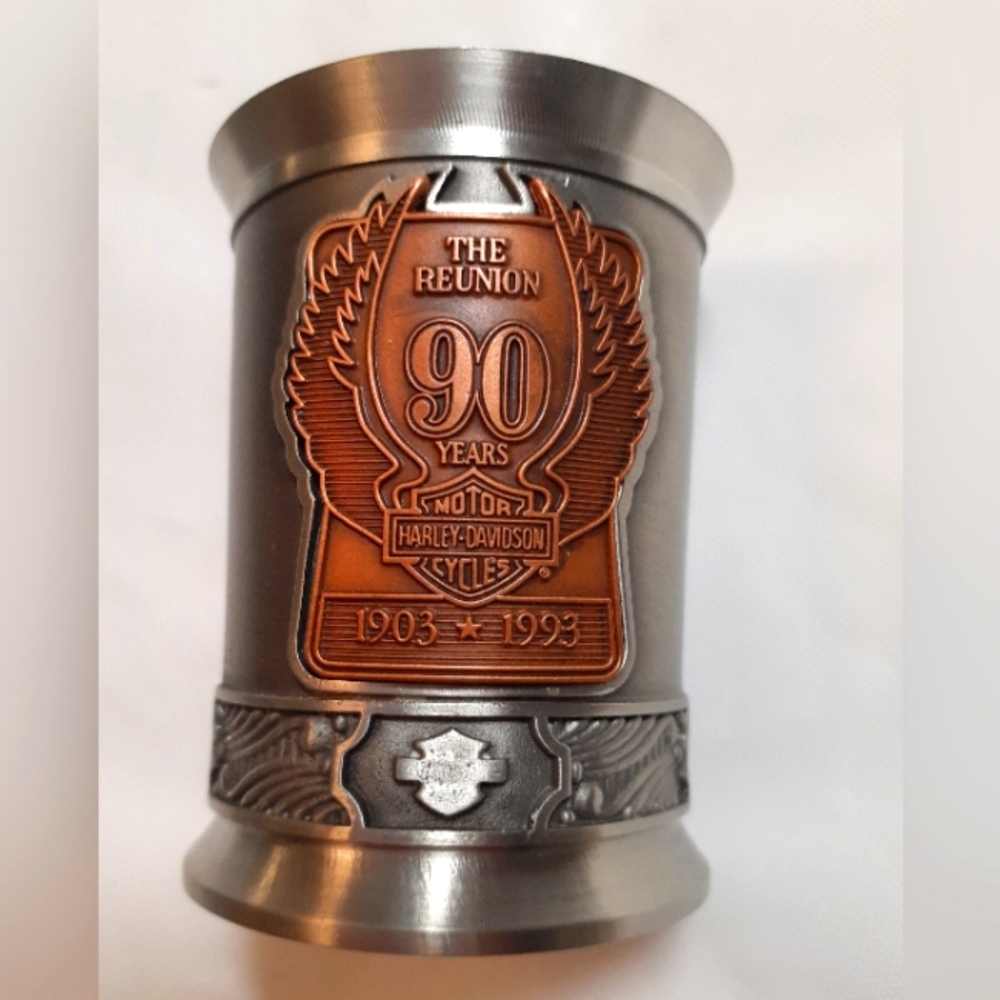 HARLEY DAVIDSON 90TH REUNION SHOT GLASS..